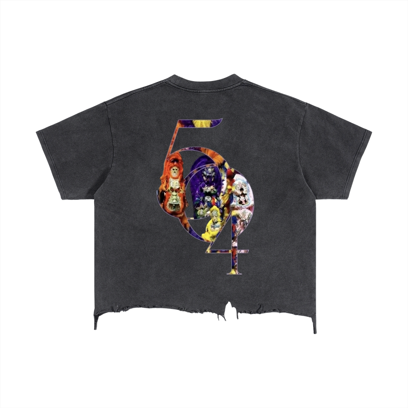Vintage Wash Boxy Distressed Hem T-Shirt