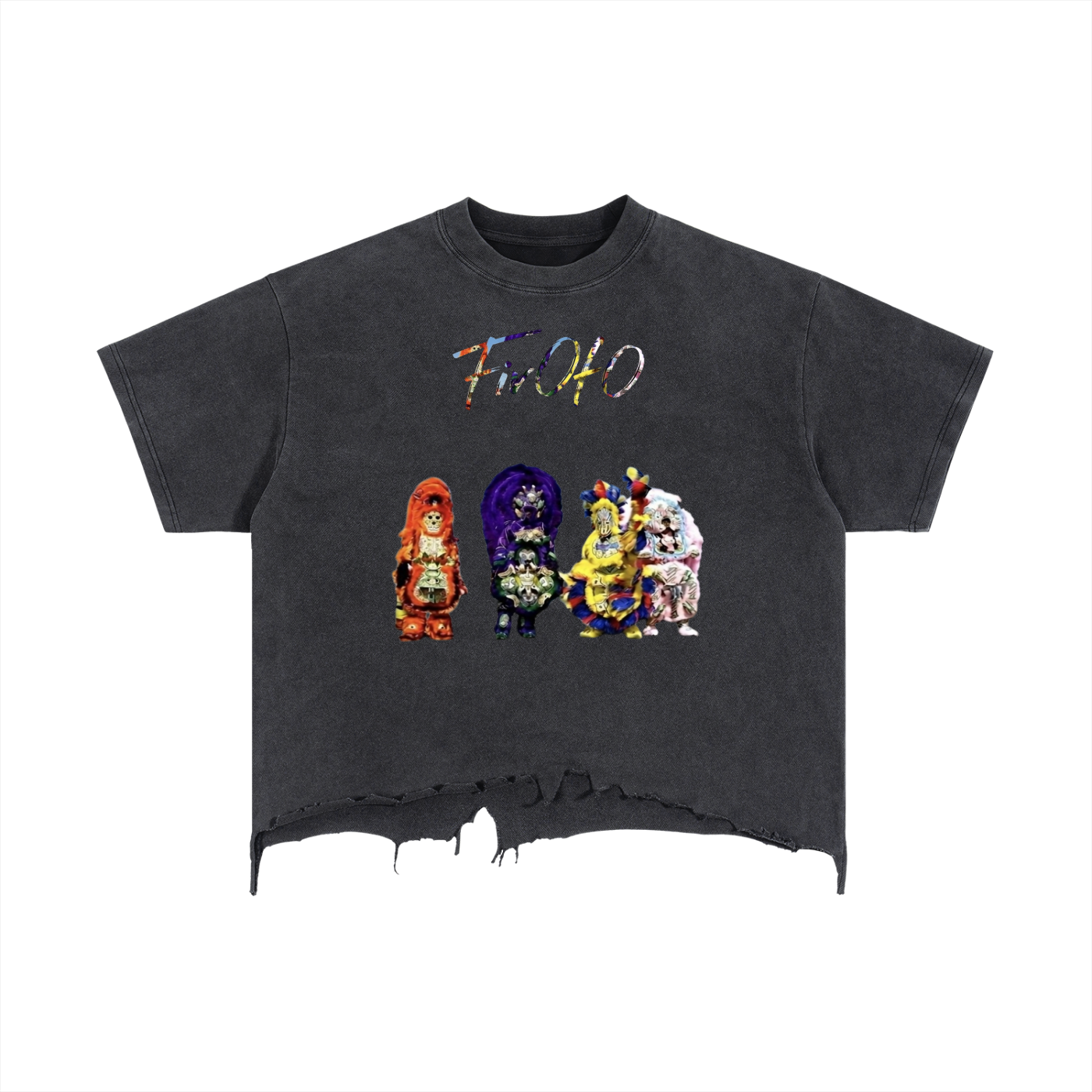 Vintage Wash Boxy Distressed Hem T-Shirt