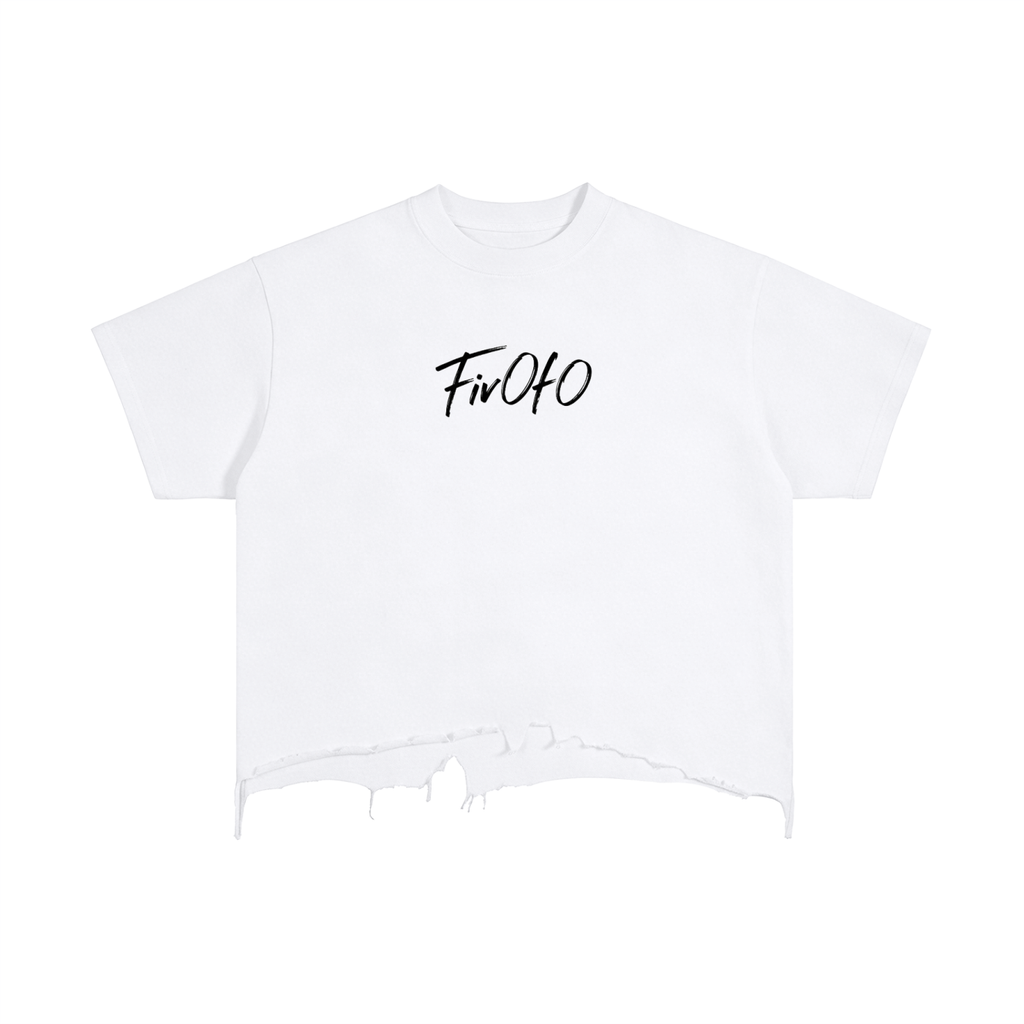 Vintage Wash Boxy Distressed Hem T-Shirt