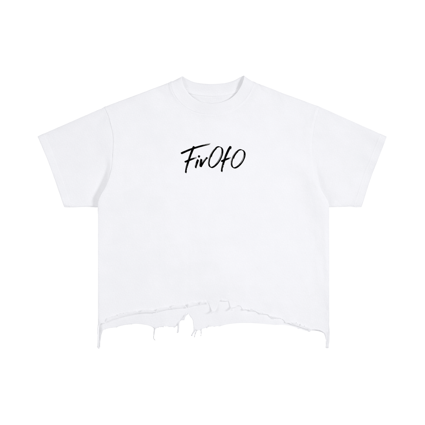 Vintage Wash Boxy Distressed Hem T-Shirt
