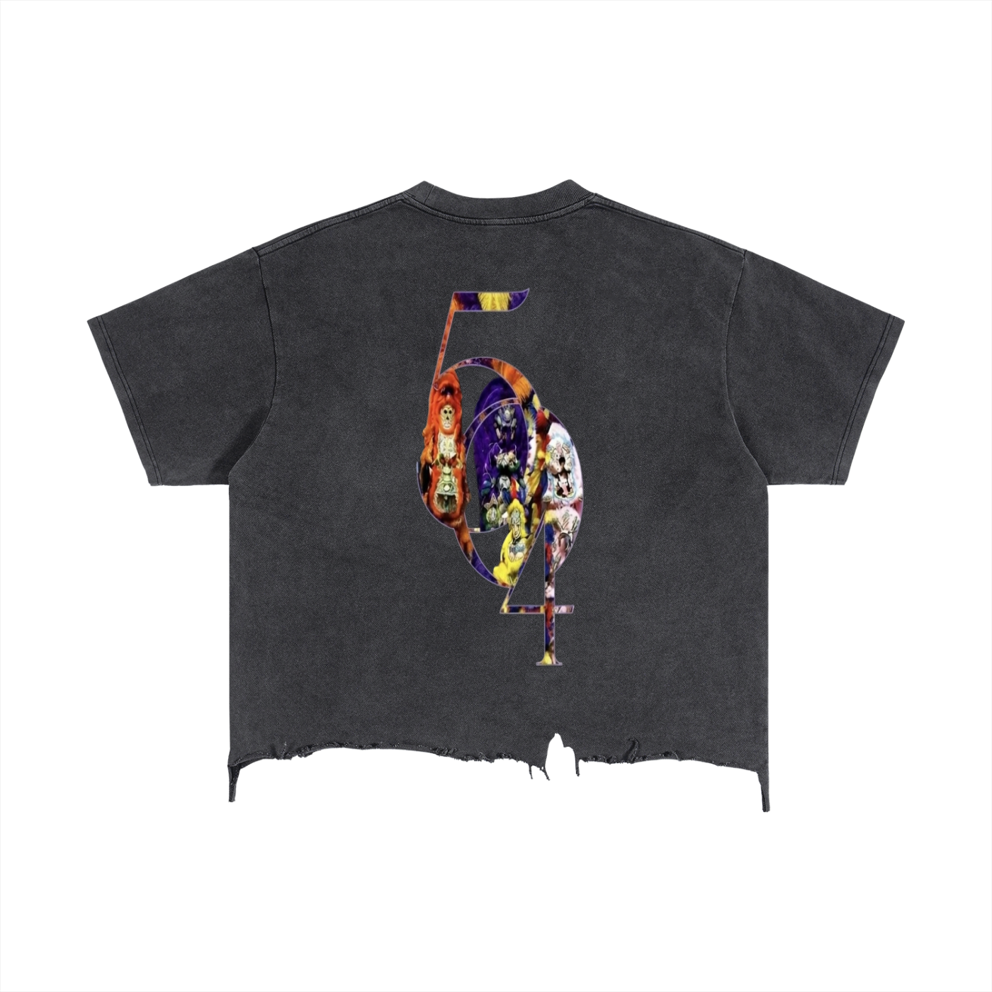 Vintage Wash Boxy Distressed Hem T-Shirt