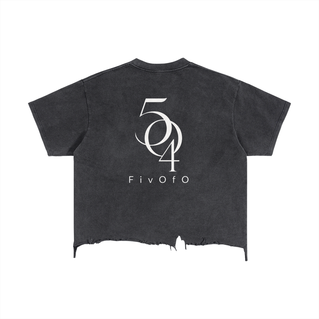 Vintage Wash Boxy Distressed Hem T-Shirt